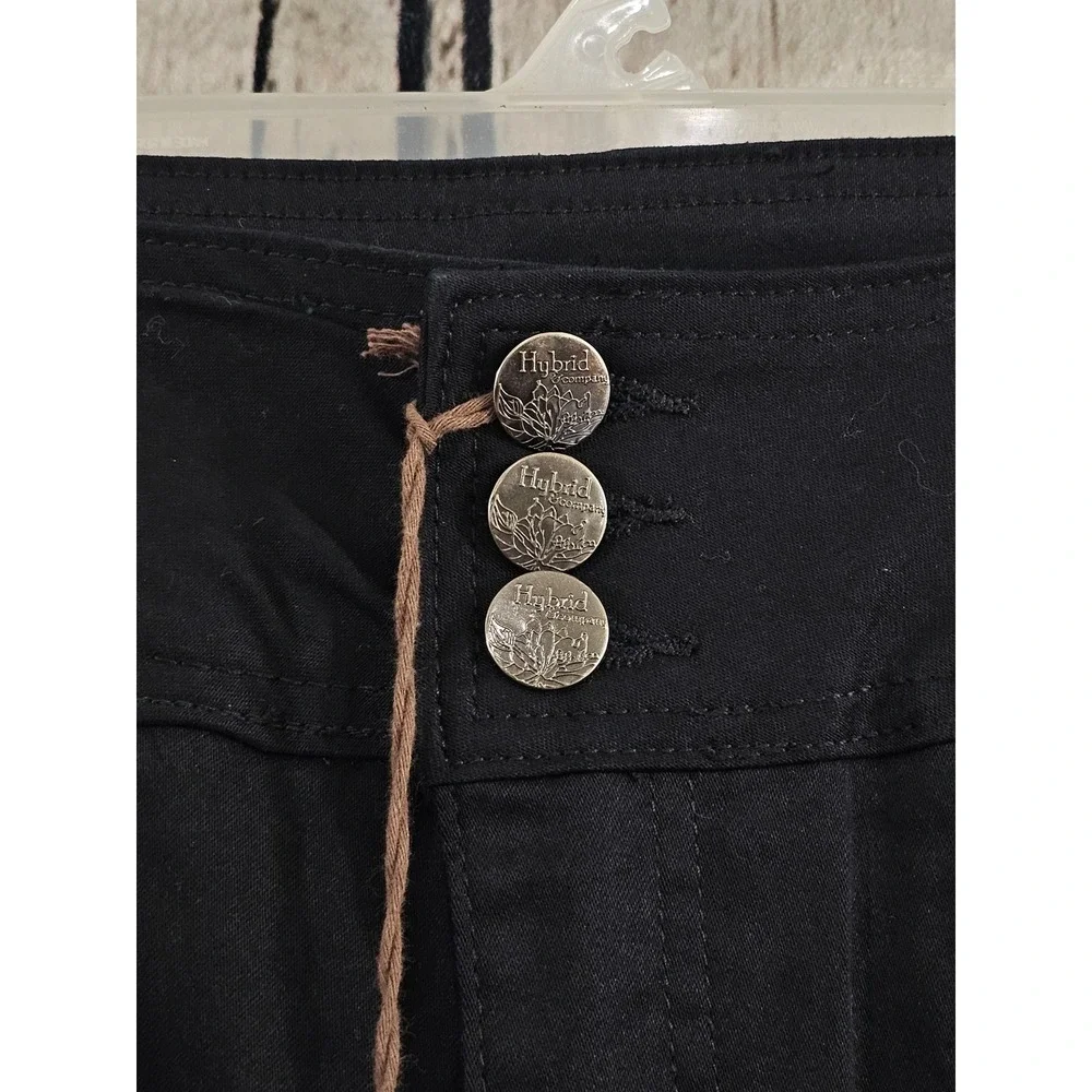 Hybrid Company Bum Lifter 3.0 Pants Women Size 9 Black Solid Stretch Skinny Slim